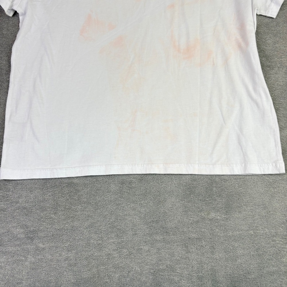 Calme by Johnny Was XS White Light Tie Dye Short Sleeve Boxy Crewneck T-Shirt - Picture 9 of 10